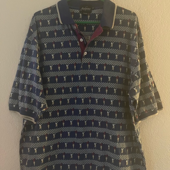 Jack Nicklaus Other - Jack Nicklaus Golf Polo Size XLT Navy Blue Striped Short Sleeve